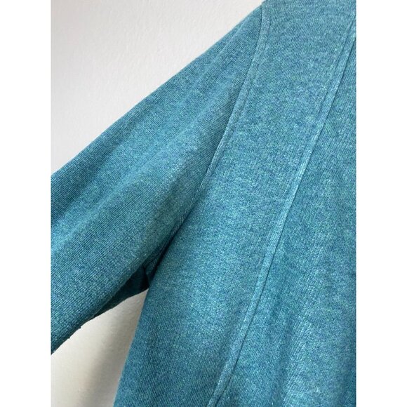 Pact Organic Cotton Women Open Front Cardigan Size Small Green Terry Sustainable - Picture 15 of 16